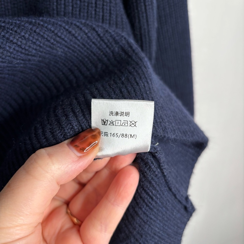 COS Navy Zip-Front Ribbed Sweater - Picture 6 of 10